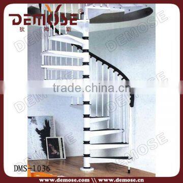 metal interiror spiral stairs bullnose