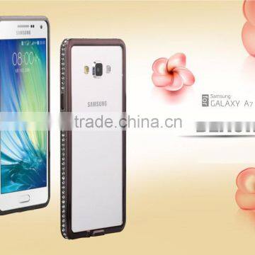 Luxury Hard Case Aluminum Metal Ex Bumper With Bling Bling Diamond Edged Cell Phone Frame Cell Phone Cases for Samsung A7 photo-5