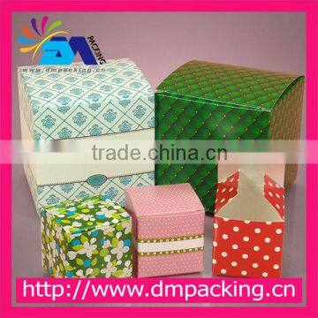 card pretty printed cube gift box for candy and accessories