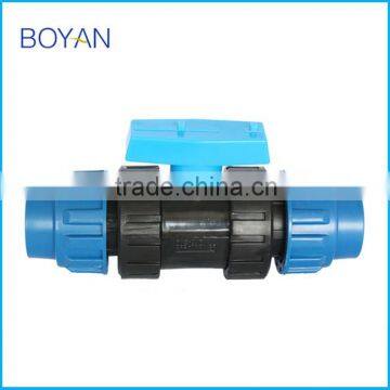 China manufacturer BOYAN pp pvc double true single union compression ball valve