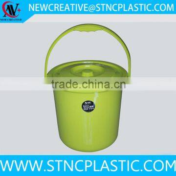 large round plastic bucket with lid with handle 21L