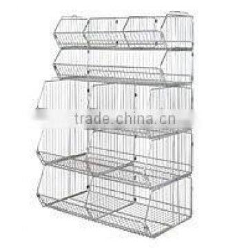 Chrome Display Wire Baskets for supermarket