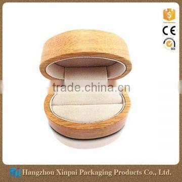 Wholesale wood jewelry boxes material round wooden ring box