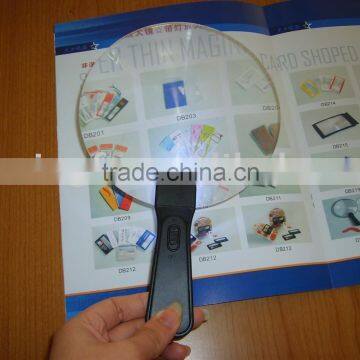 Fan size LED Magnifier, multifunctional, illuminated magnifier