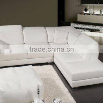 2013 French Design L Shaped Corner White Leather Sofa with Chaise Longue leather mart furniture A320-1Z