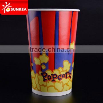 130oz paper popcorn bucket for movie theatre