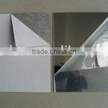 plexiglass mirror with sticker