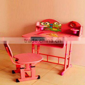 Hot sale!popular furniture metal desk and chair with animal pictures for kids