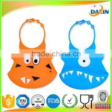 Waterproof comfortable easily wipes clean silicone baby bib