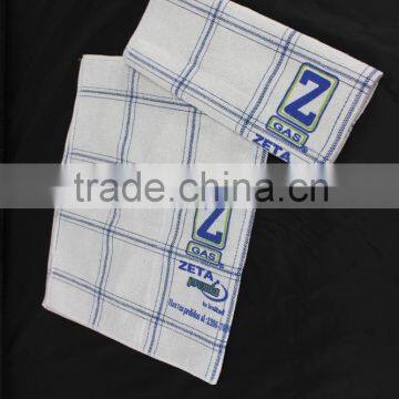 China Factory Wholesale White Kitchen Tea Towels With Stripe Border photo-2