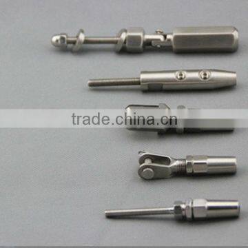 Stainless steel swageless terminal for cable installing