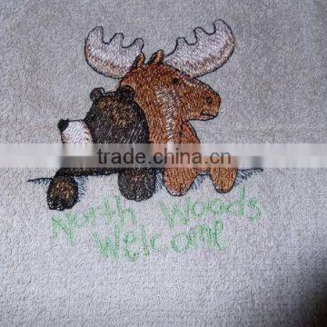 100% cotton NORTH WOODS WELCOME Fingertip Towel