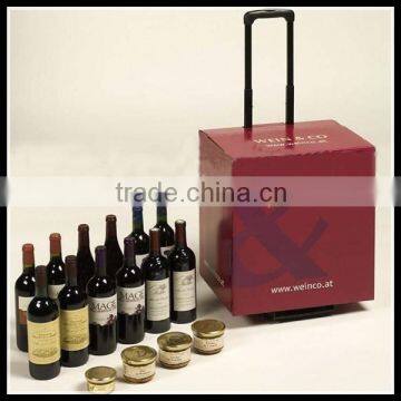 Good Sale 2015 cardboard trolley box/trolley box for wine promotion