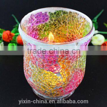 bedutiful mosaic hurricane glass cylinder candle holder