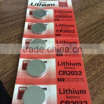 Li-ion Battery Type cr2032 button battery blister packing