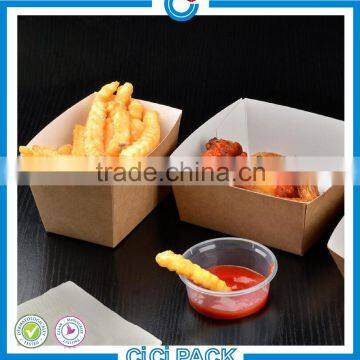 Wholesale eco- friendly custom printed disposable paper french fries box