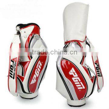 quality pu new design oem golf bag white red fashion FLTF10004