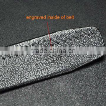 Both Side Cowhide Leather Black Color Elasticated Belt photo-6