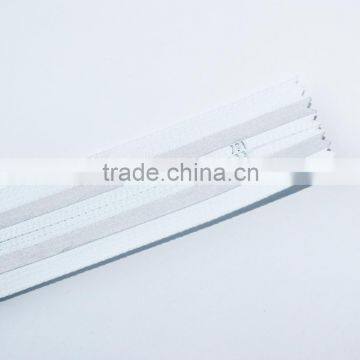 White Nylon Zipper With Metal Puller photo-6