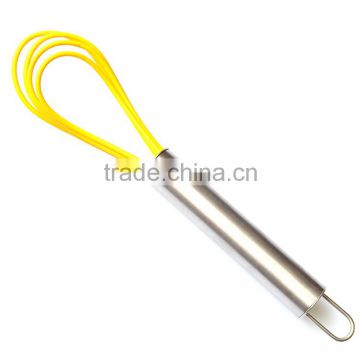 Silicone coated tea whisk for Blending mixing beating