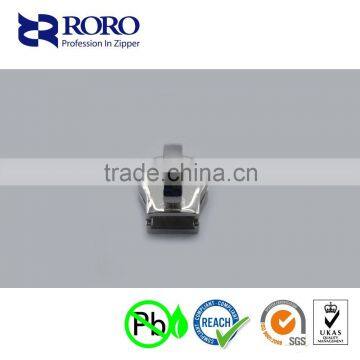 RORO151425 #10 White Gold Metal Elephant Nose Single Slider for Bags photo-2