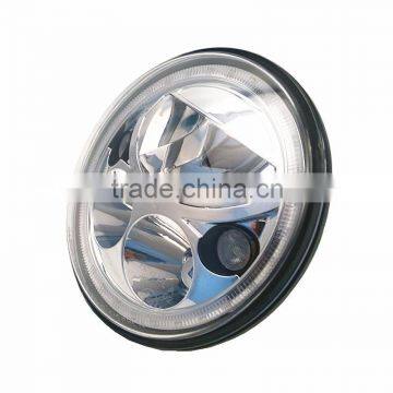 7" Round Chrome Full LED Halo Projector Headlights Lamps Wrangler TJ, JK, CJ, Harley Motorcycle Bike photo-3