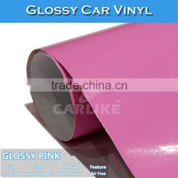 5FTx98FT Hot Sale Low Price Glossy Pink Car Wrapping Vinyl Roll Sticker