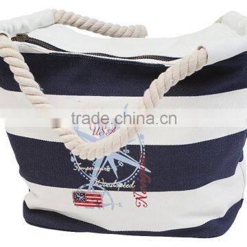 Sebago Large Canvas Striped Shopping Bag in Blue for Men