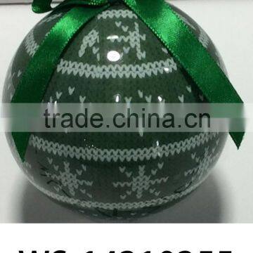 Plastic Snowflake Design Christmas Ball with Logo