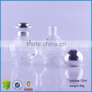 Skull Round Rose Oblate Empty E Liquid Glass Bottles 12ml With Airtingt Aluminum Cap photo-5
