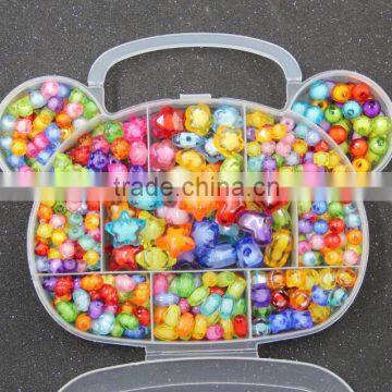 Transparent candy color acrylic diy children bead boxes accessories