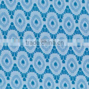 Copperplate nylon spandex lace fabric 9098