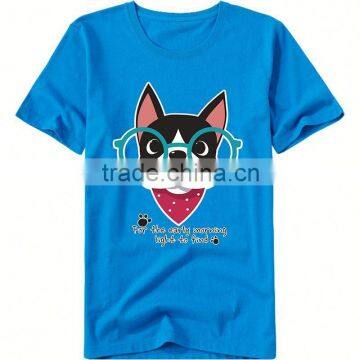 colorful oem logo printing animals design lovely logo design t shirt wide neck men customized t shirt