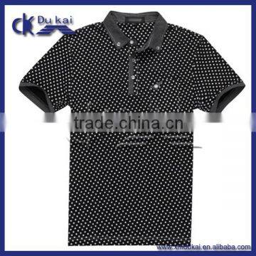 mens polka dot big sizes polo shirt