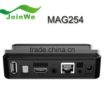 Best Linux system Mag 250 set top box Media player support Wifi usb connector /Cable mag 254 iptv box