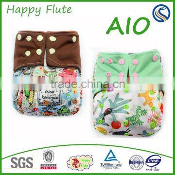 Happy Flute Washable Nappy Reusable Sleepy Cloth Diaper Double Gussets