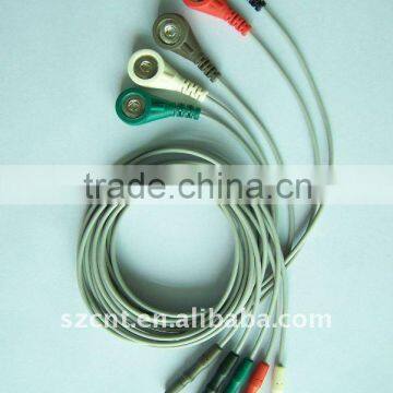 ECG Holter 5-pin branch wire with button