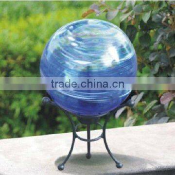 steel frame with plastic earth ball solar table light(SO8853