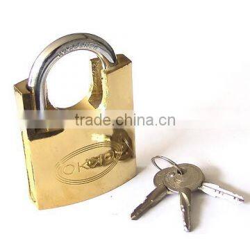 Golden Painted Shackle Half Protected Cross Key Padlock