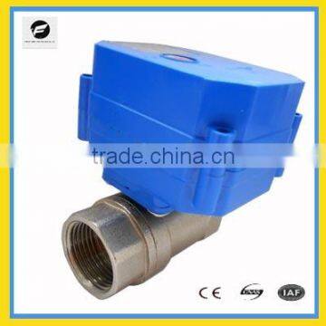 CWX-60 2 ways stainless steel motor operated ball valve 25mm 9V 24v