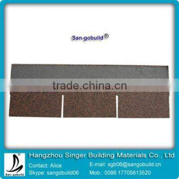 2014 Best Selling Green/Red/Brown/Black Asphalt Shingle For Bitumen Roofing