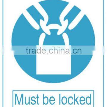 Must Lock Sign-aluminum Mandatory Sign for Work Safety