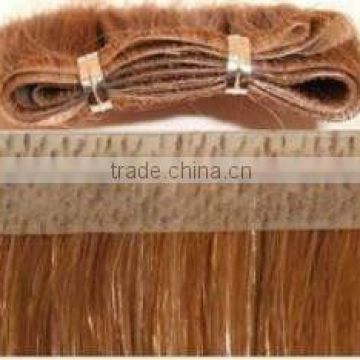 Real Remy hair hand tied PU skin weft seamless hair extensions