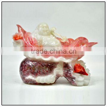 Agate Jade resin Luckly Buddha statue ,chinese buddha statue for sale