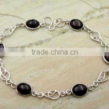 Black Onyx Bracelet &.925 Sterling Silver Jewelry Bracelet Wholesale Jewelry