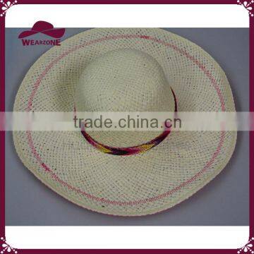 Ladies double tones summer hat straw floppy hat