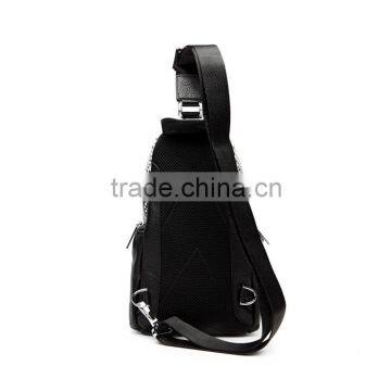 Factory Fashion Design Genuine Leather Chest Bag Shoulder Bags for Man photo-4