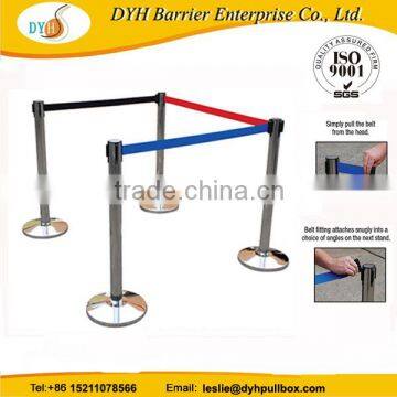 Heavy duty Retractable Queuing Stanchion airport retractable queue pole