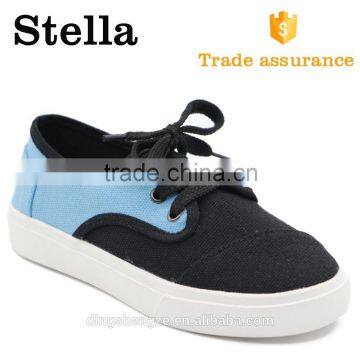 classical hot sales style boys sneaker rubber sole lace canvas shoes