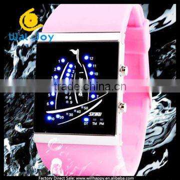 alibaba express charming blessing 30ATM waterproof LED calendar quartz watch(WJ-2227)